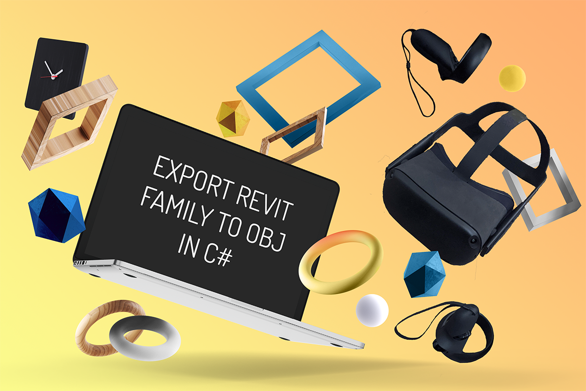 falling objects with laptop and vr headset - orange